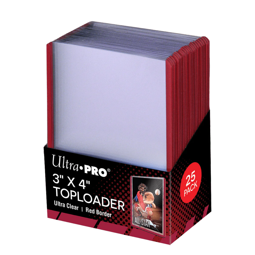 Ultra Pro - Colored Border Toploaders ( 25 stuks ) Rood