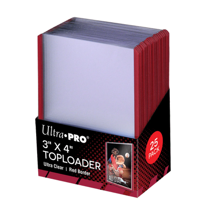 Ultra Pro - Colored Border Toploaders ( 25 stuks ) Rood
