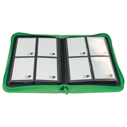 Ultra Pro - Vivid 4-Pocket Zippered PRO Binder: Green