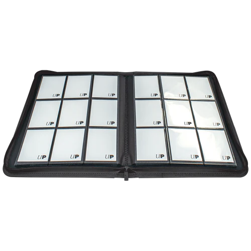 Ultra Pro - Vivid 9-Pocket Zippered PRO Binder: Black