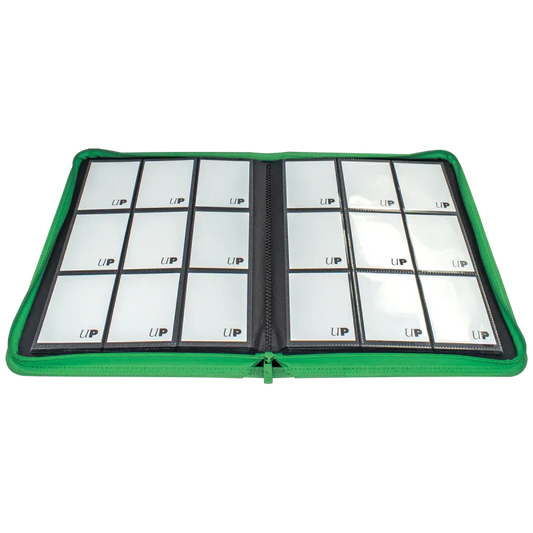 Ultra Pro - Vivid 9-Pocket Zippered PRO-Binder: Green