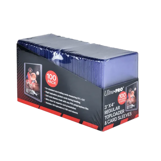 Ultra Pro - 3"x4" Regular Toploader + Soft Card Sleeves (100 stuks)