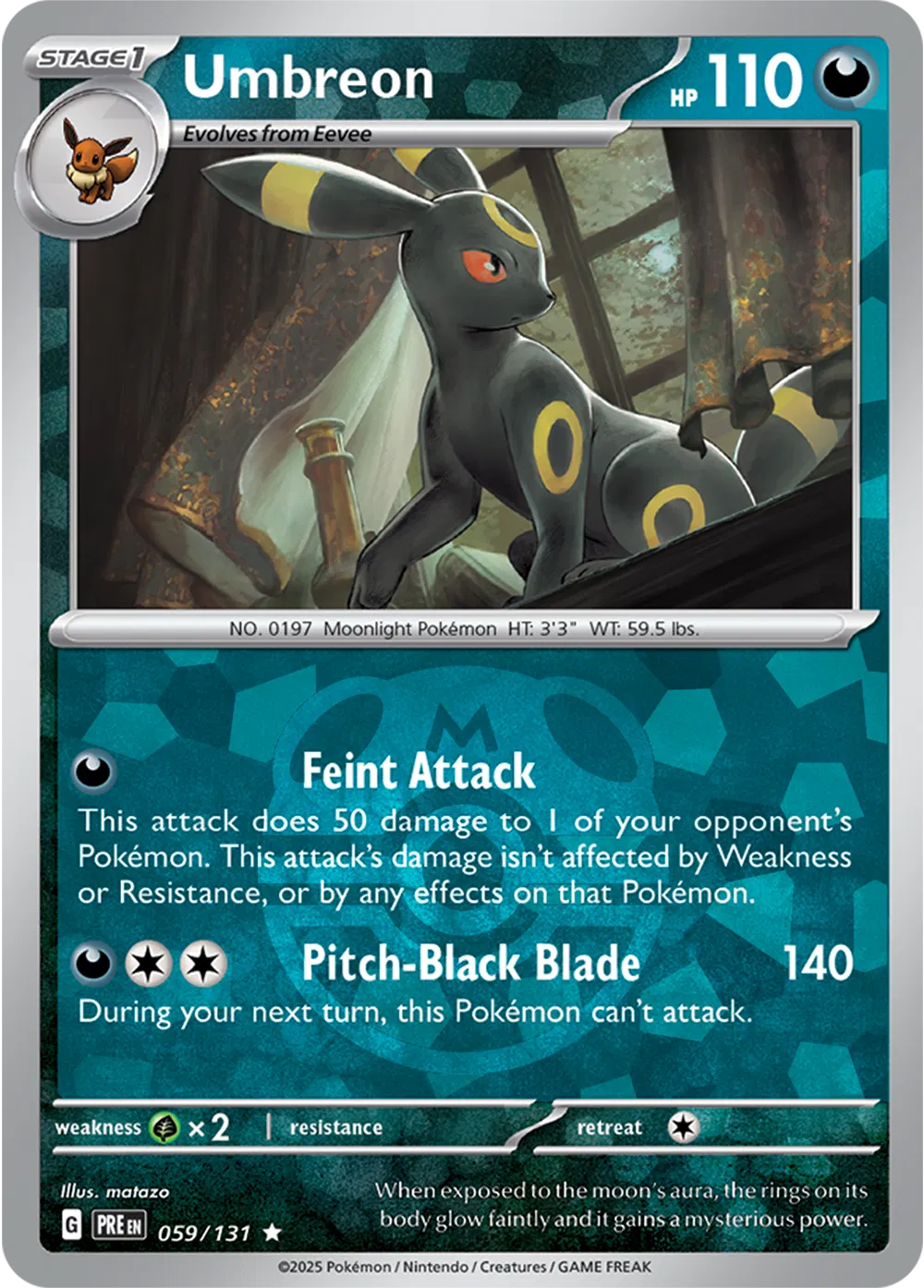 Umbreon 059/131 - Prismatic Evolutions - Master Ball Pattern
