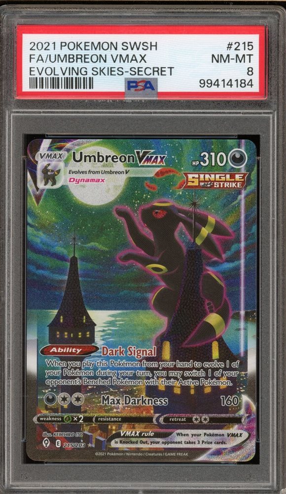 Umbreon VMAX (PSA 8) 215/203 - Evolving Skies - Holofoil