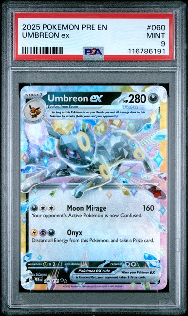 Umbreon ex (PSA 9) 060/131 – Prismatic Evolutions – Holofoil