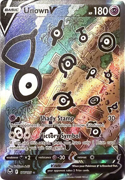 Unown V 177/195 - Silver Tempest - Holofoil