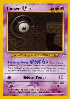 Unown [C] 57/105 – Neo Destiny (Unbegrenzt) – Normal