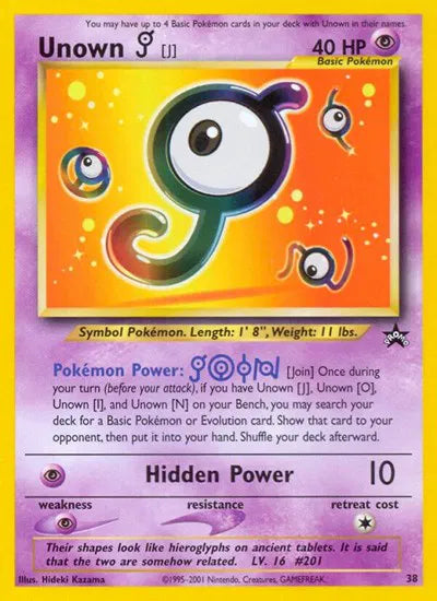 Unown [J] 38/53 - WoTC Promo - Normal