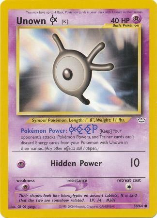 Unown [K] 58/64 - Neo Revelation (Unlimited) - Normal