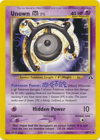 Unown [M] 49/75 - Neo Discovery (Unlimited) - Normal