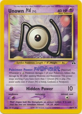Unown [N] 50/75 - Neo Discovery (Unlimited) - Normal