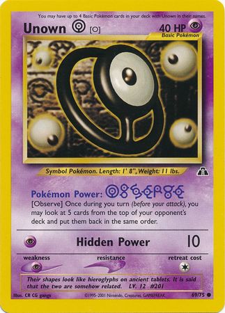 Unown [O] 69/75 - Neo Discovery (Unlimited) - Normal