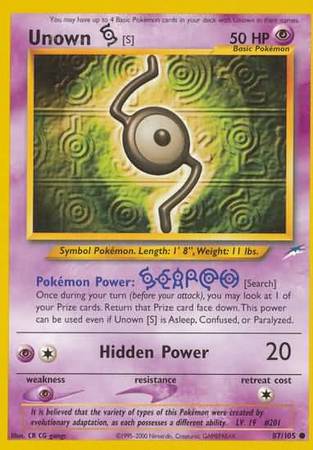 Unown [S] 87/105 - Neo Destiny (Unbegrenzt) - Normal