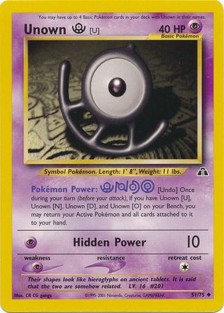 Unown [U] 51/75 - Neo Discovery (Unlimited) - Normal