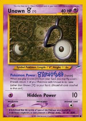 Unown [V] 89/105 - Neo Destiny (Unbegrenzt) - Normal
