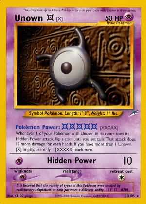 Unown [X] 30/105 - Neo Destiny (Unbegrenzt) - Normal