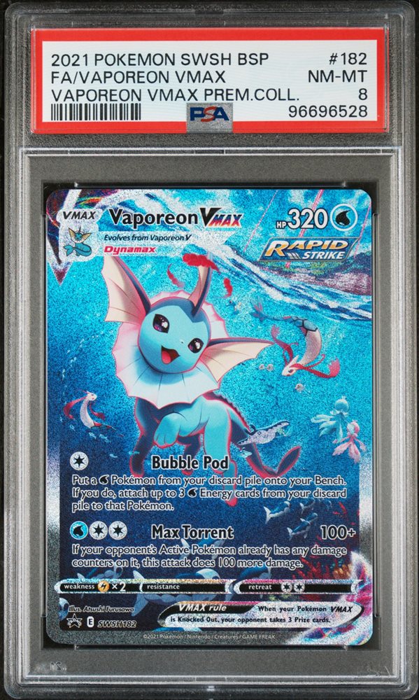 Vaporeon VMAX (PSA 8) SWSH182 – Sword & Shield Promo – Holofoil