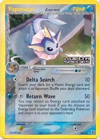 Vaporeon 18/113 - EX Delta Species - Reverse Holofoil