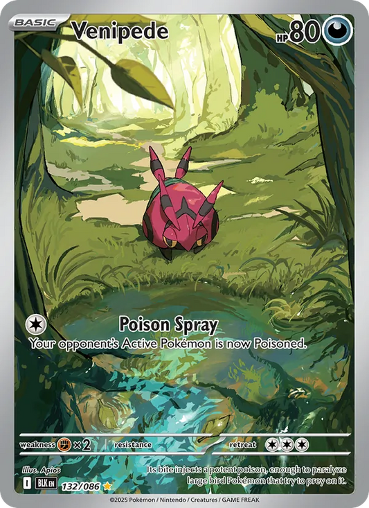 Venipede 132/086 - Black Bolt - Holofoil