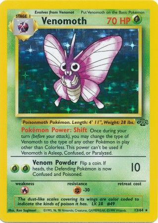 Venomoth 13/64 - Jungle (Unlimited) - Holofoil