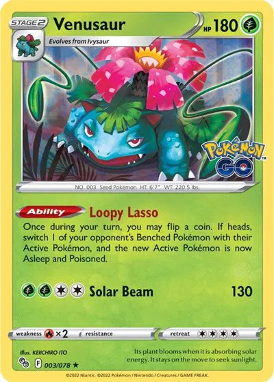 Venusaur 003/078 - Pokemon Go - Holofoil