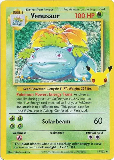 Venusaur 15/102 - Celebrations: Classic Collection - Holofoil