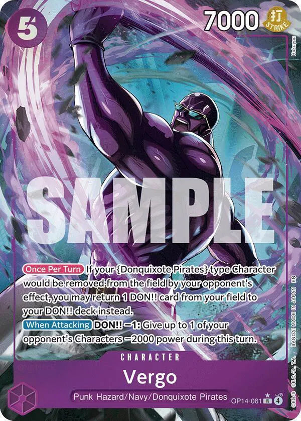 Vergo (Alternate Art) OP14-061 - The Azure Sea's Seven - Foil