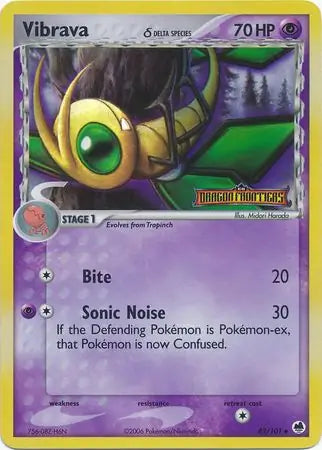 Vibrava (Delta Species) 42/101 - EX Dragon Frontiers - Reverse Holofoil
