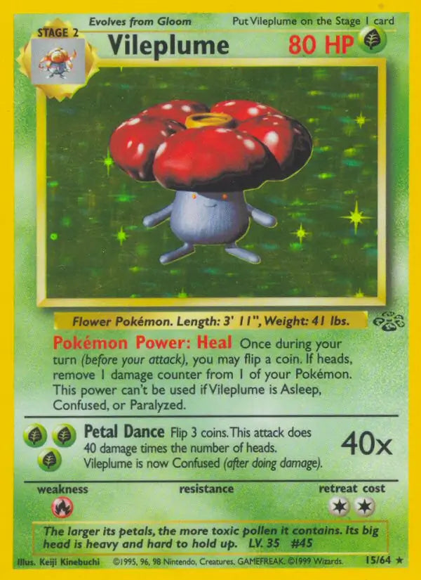 Vileplume 15/64 - Jungle (Unlimited) - Holofoil