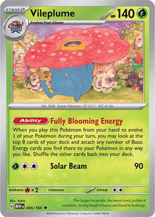 Vileplume 045/165 - Scarlet & Violet 151 - Reverse Holofoil