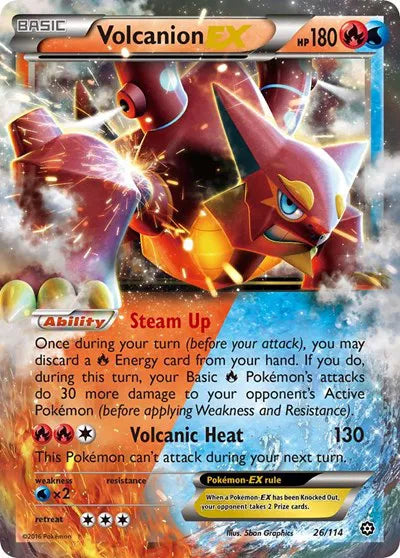 Volcanion EX 26/114 - Steam Siege - Holofoil