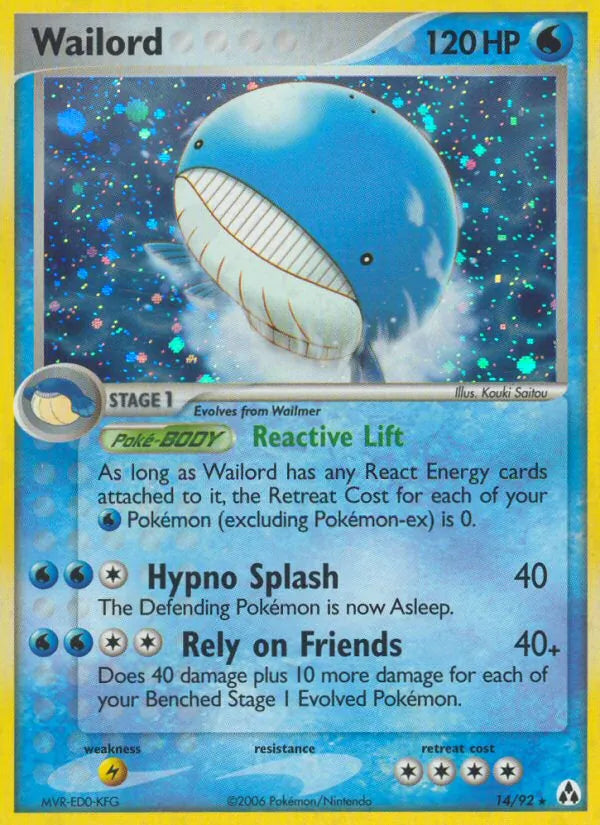 Wailord 14/92 - EX Legend Maker - Holofoil
