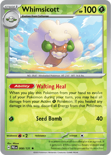Whimsicott 008/131 - Prismatic Evolutions - Master Ball Pattern