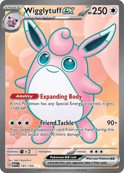 Wigglytuff ex 187/165 - Scarlet & Violet 151 - Holofoil
