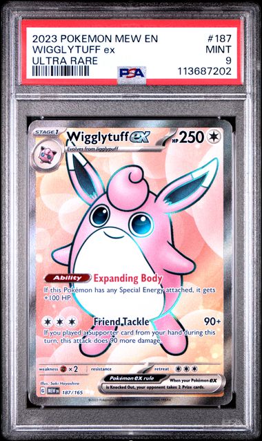 Wigglytuff ex (PSA 9) 187/165 – Scarlet & Violet 151 – Holofoil