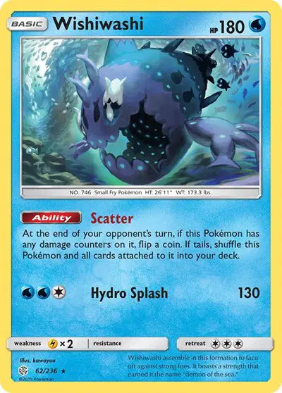 Wishiwashi 62/236 - Cosmic Eclipse - Reverse Holofoil