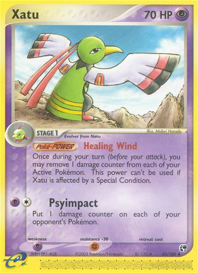 Xatu 55/100 - EX Sandstorm - Reverse Holofoil
