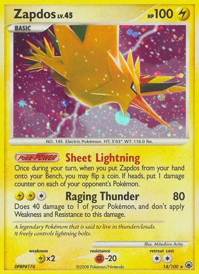 Zapdos Lv.45 14/100 - Majestic Dawn - Holofoil