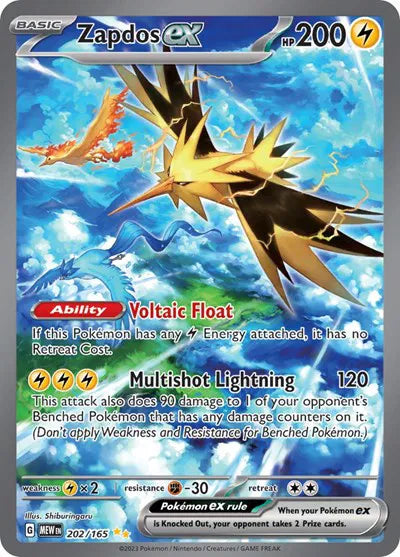Zapdos ex 202/165 - Scarlet & Violet 151 - Holofoil