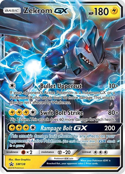 Zekrom GX SM138 - Sun & Moon Promo - Holofoil