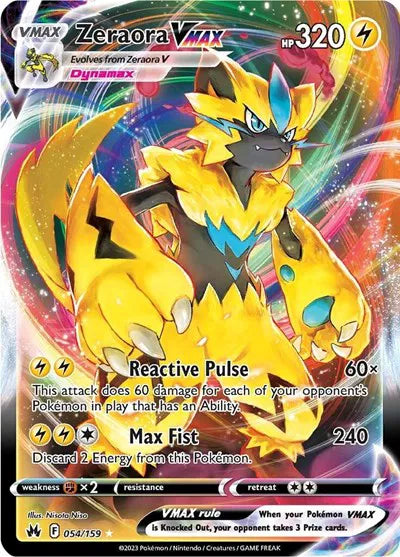 Zeraora VMAX 054/159 - Crown Zenith - Holofoil