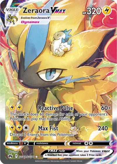 Zeraora VMAX GG42/GG70 - Crown Zenith: Galarian Gallery - Holofoil
