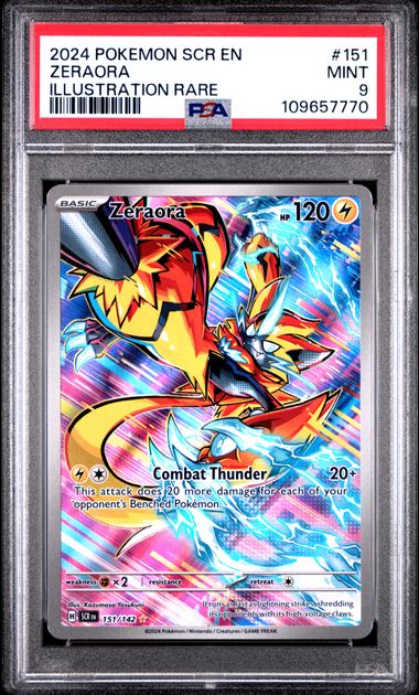 Zeraora (PSA 9) 151/142 – Stellar Crown – Holofoil