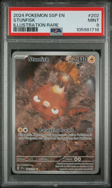 Stunfisk (PSA 9) 202/191 – Wogende Funken – Holofoil