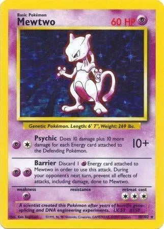 Mewtwo10/102 - Base Set (Unlimited) - Holofoil