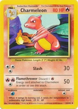 Charmeleon 24/102 - Base Set (Unlimited) - Normal