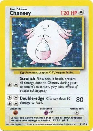Chansey 03/102 - Base Set (Unlimited) - Holofoil