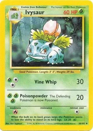 Ivysaur (NL) 30/102 - Base Set (Unlimited) - Normal