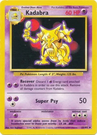 Kadabra (NL) 32/102 - Base Set (Unlimited) - Normal