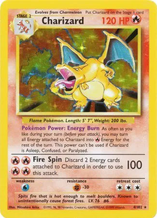 Charizard (NL) 4/102 - Base Set (Unlimited) - Holofoil